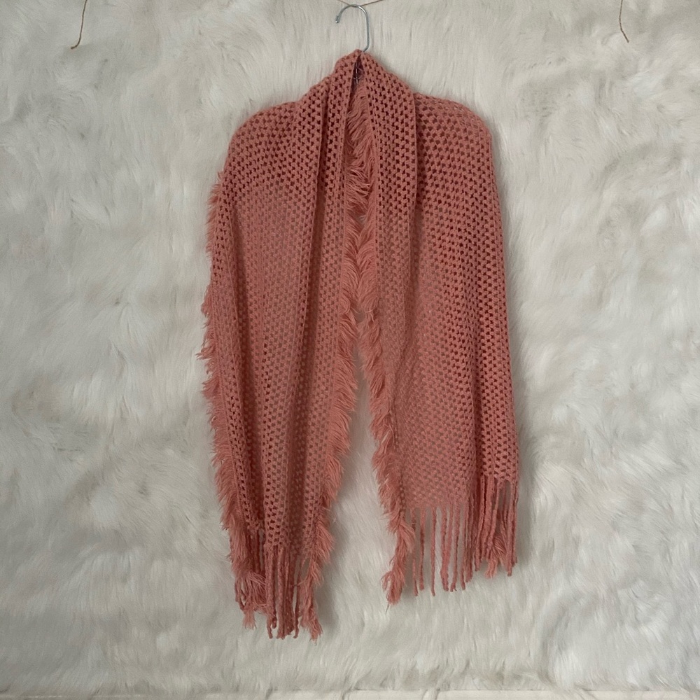 Fluffy pink scarf